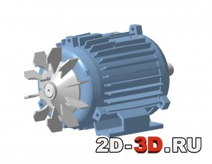 Электродвигатель 1400 об/мин. 3D модель