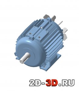 Электродвигатель - сборочная 3D модель 2